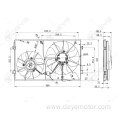 Radiator fans for VW TOURAN SKODA OCTAVIA SEAT